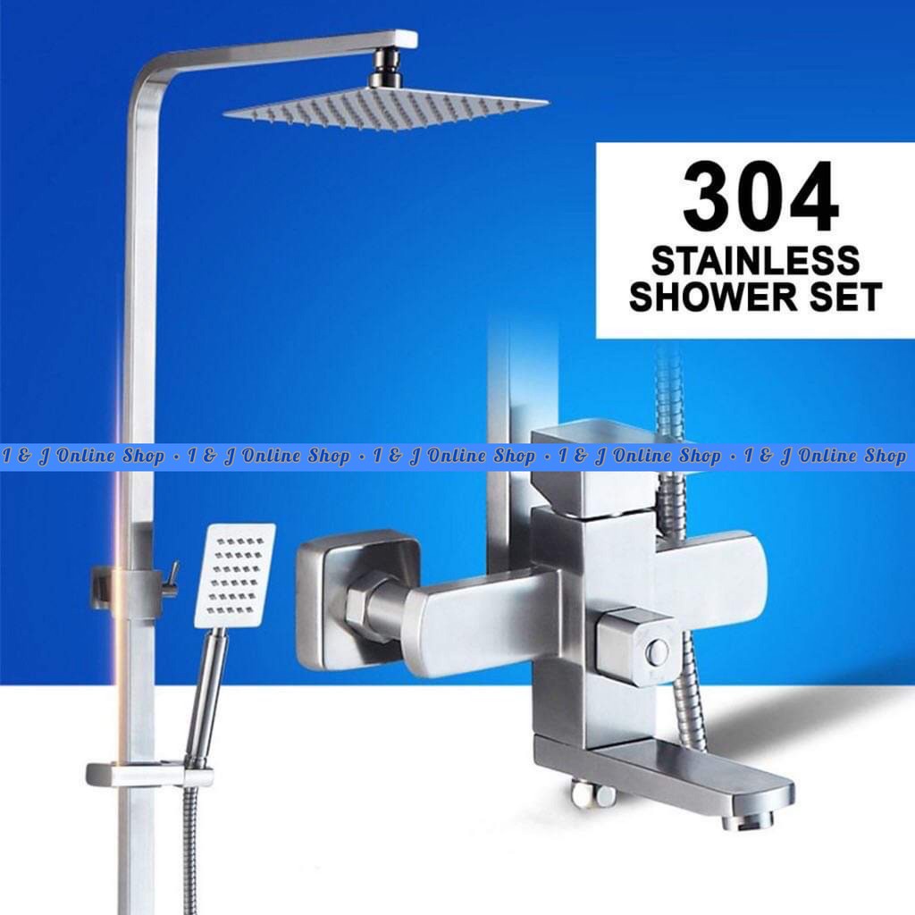 Ready Stock/ ♕SUS 304 Stainless Shower Set Mixer Faucet Matte Design