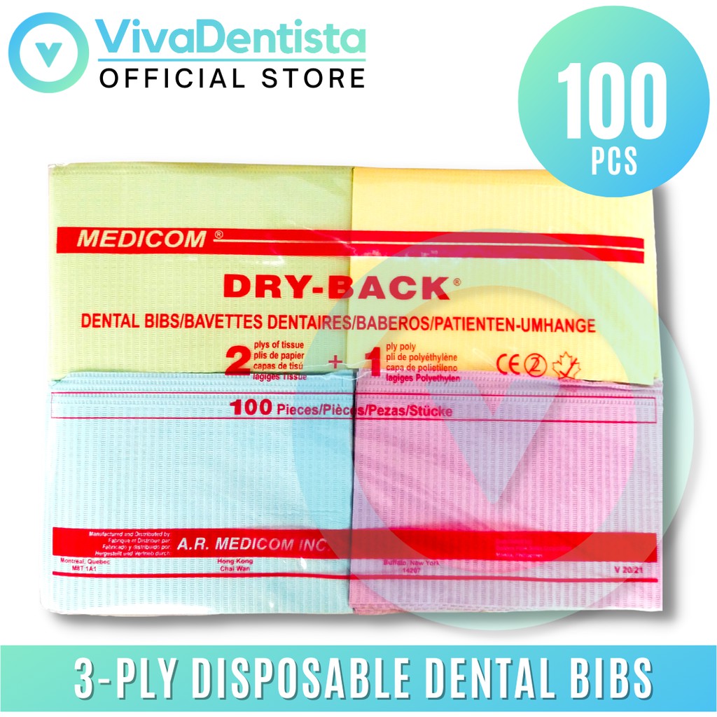 Disposable Dental Bib Poly Bibs (100pcs) 3ply or 2ply Shopee Philippines