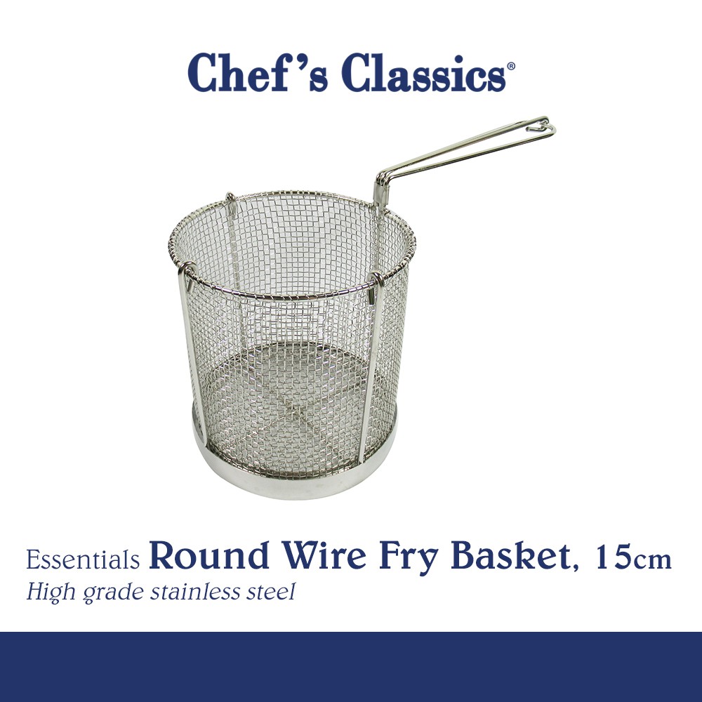 Chef's Classics Essentials Stainless Steel Round Wire Fry Basket, 15cm