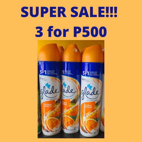 Glade Orange Squeeze Air Freshener (320ml) 3 bottles for ONLY P500