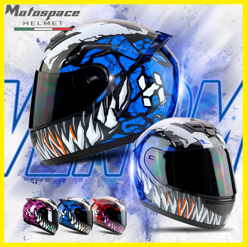 kyt helmet full face Motospace Venom Helmet Full Face Motorcycle Helmets Single Visor With
