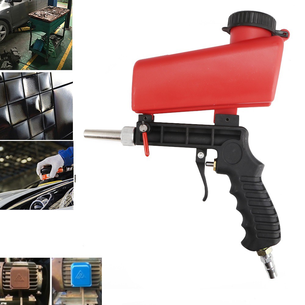 Gravity Sandblasting Gun Pneumatic Sandblasting Set Rust Blasting