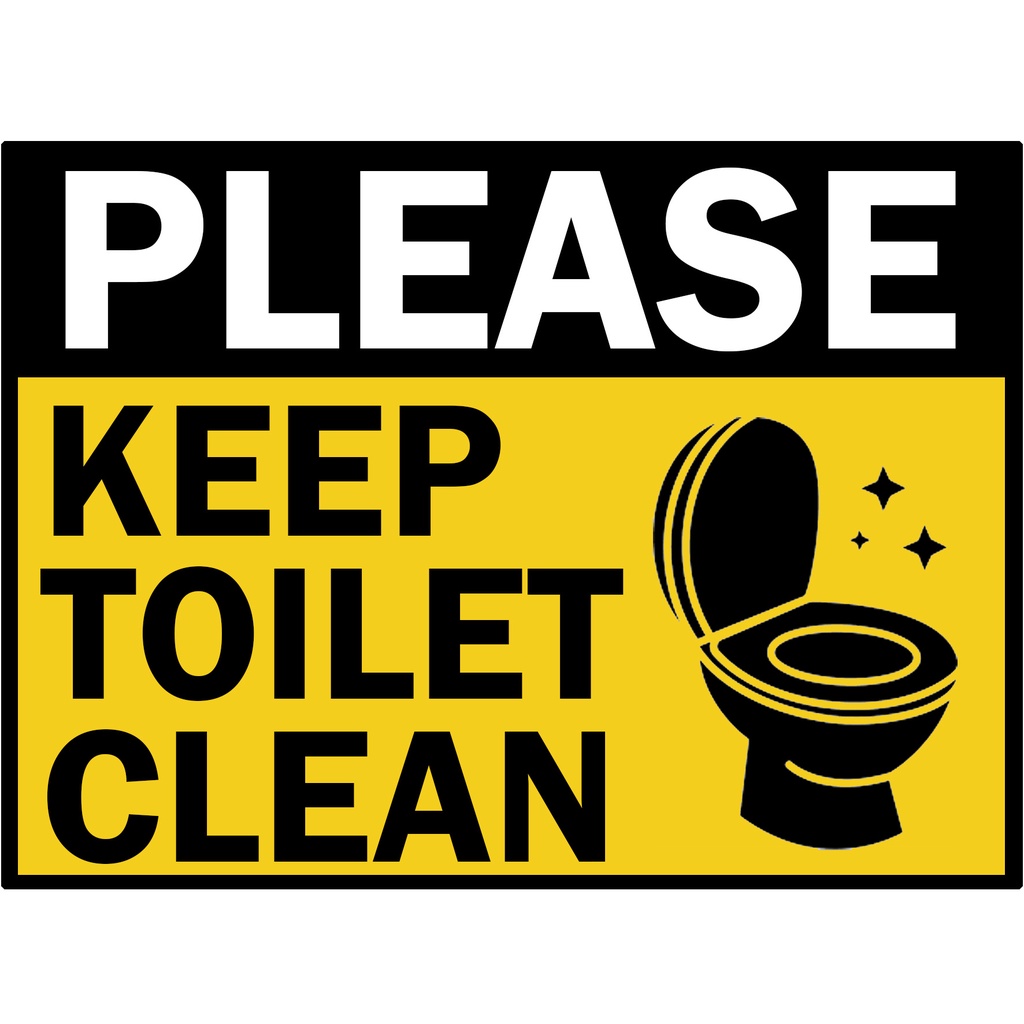 Please Keep Toilet Clean Laminated Signage A4 Size Shopee Philippines