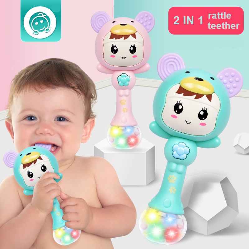 Baby Music Rattles Teether Toy for Baby Rattles Toy Baby Teether Rattle