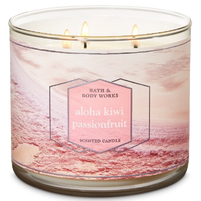 Bath and Body Works ALOHA KIWI PASSIONFRUIT 3Wick Candle Shopee