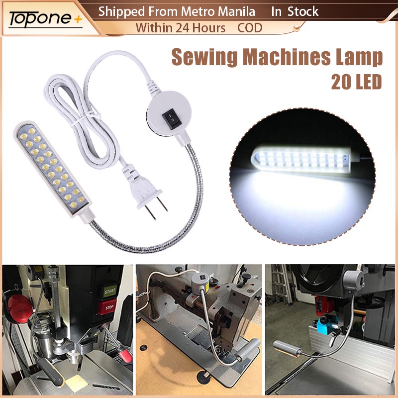 20 LED Sewing Machine Light Flexible Gooseneck Lathes Work Lamp with