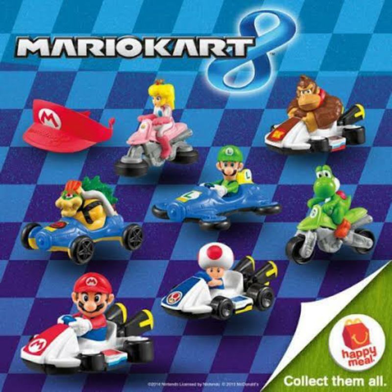 Mario Kart 8 2014 Set of 8 Toys McDonald's Happy Meal Toys McDo PH Shopee Philippines