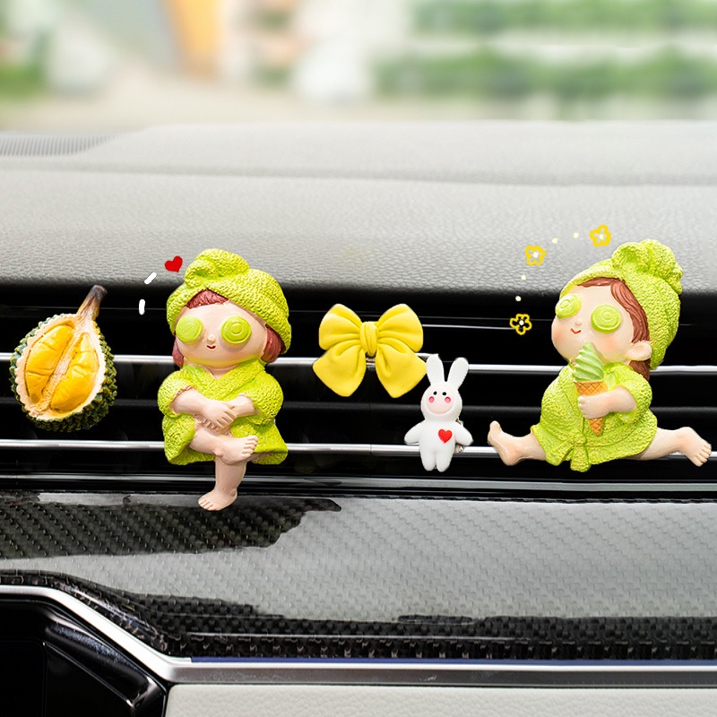 Car Air Outlet Decoration Cute Durian Girl Car Air Freshener Perfume