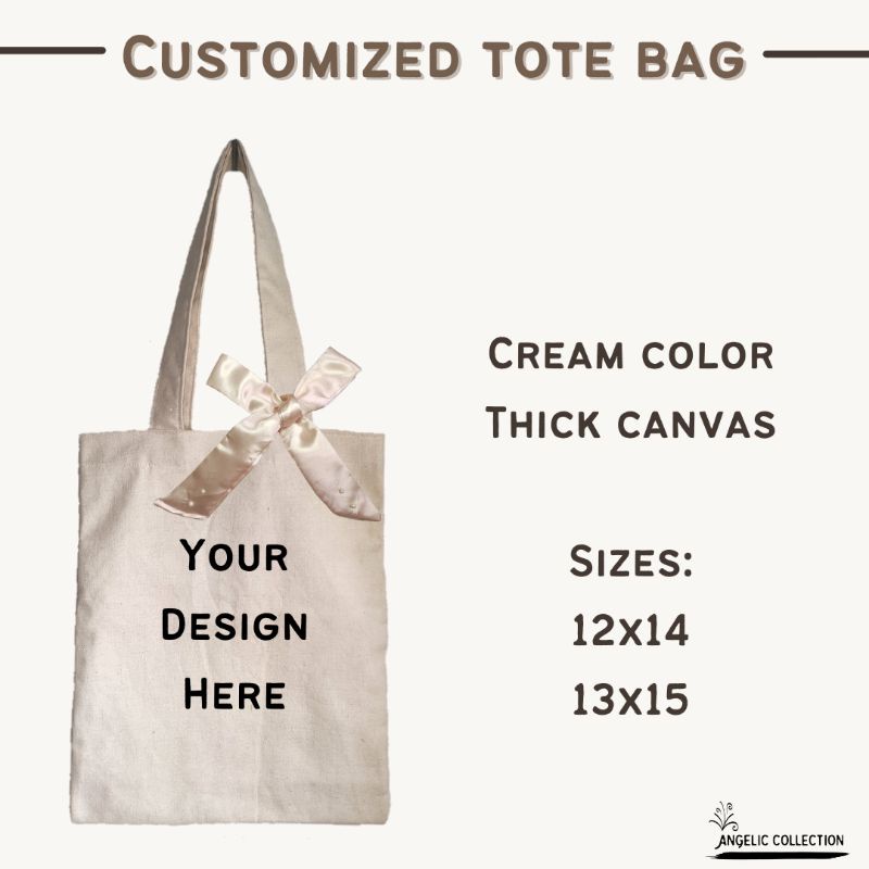 Aesthetic Canvas Tote Bag Personalized Customized Plain Bag Ecobag