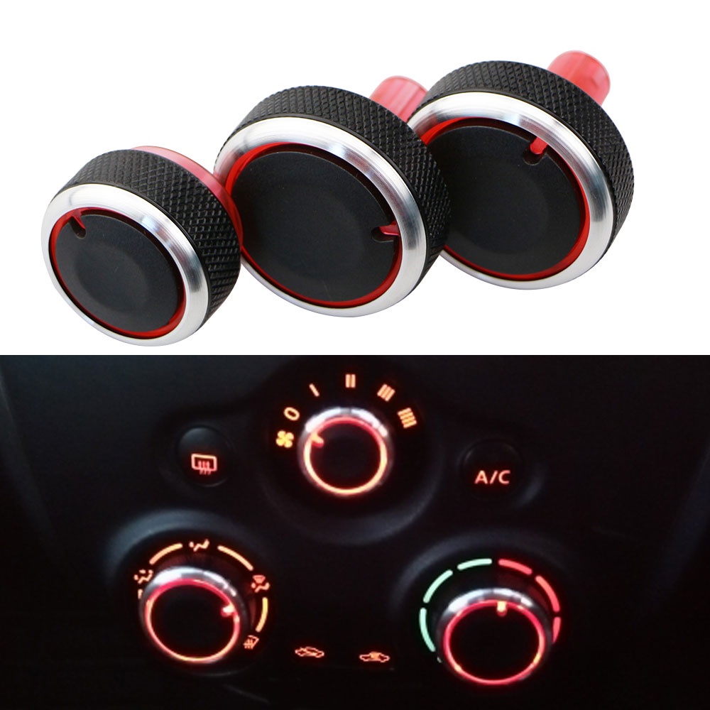 3X Air Conditioning Knob Car Air Condition Heat Control Switch Knob for
