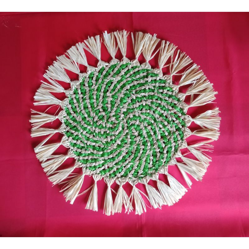 Braided Abaca/ Crocheted Raffia Placemats (Native Handicrafts) Shopee Philippines
