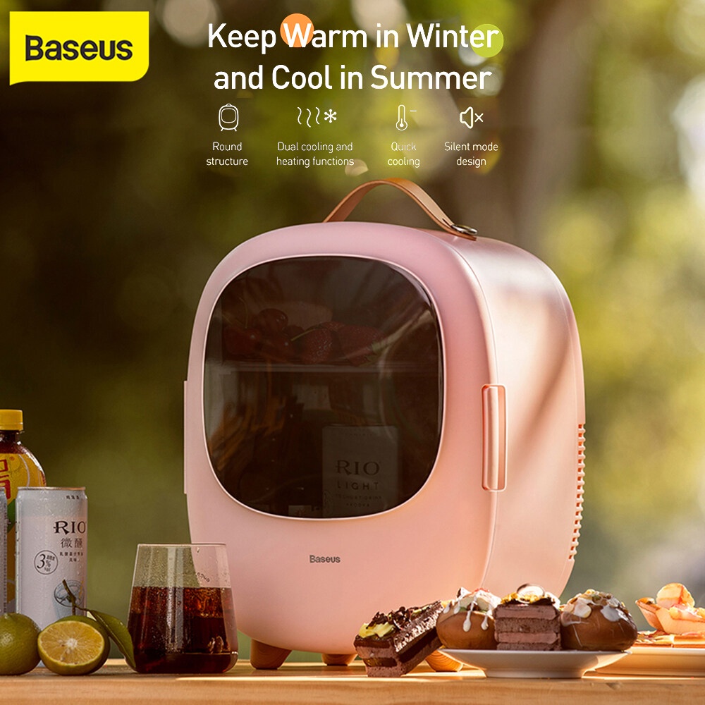 Baseus Mini Fridge Electric Cooler and Warmer 8 Liter Skincare Fridge