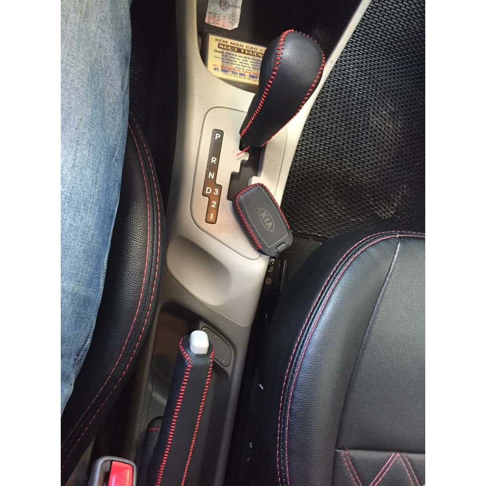 Gear Lever Cover And Brake Handle Genuine Leather Car Soluto at