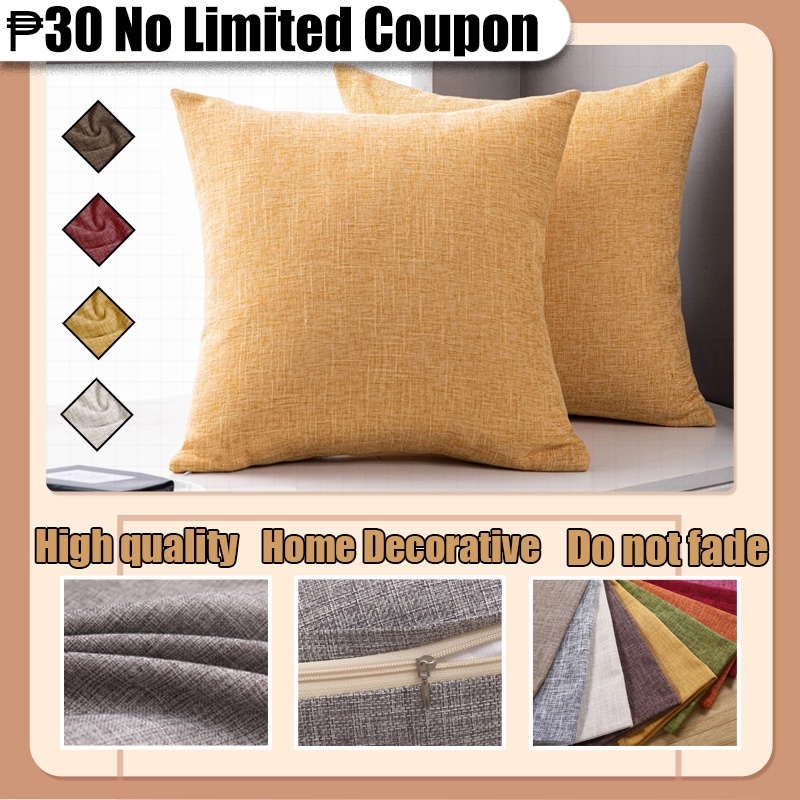 Plain Linen Home Decor Pillow Cover Throw Pillow Case For Sofa Home Decorative Pillowcase