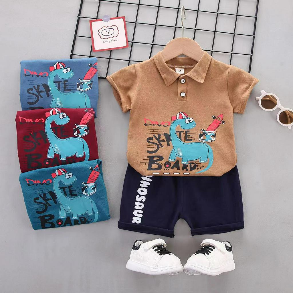 Two Piece Children's Clothing for baby Boy's POLO shirt set Tshirt