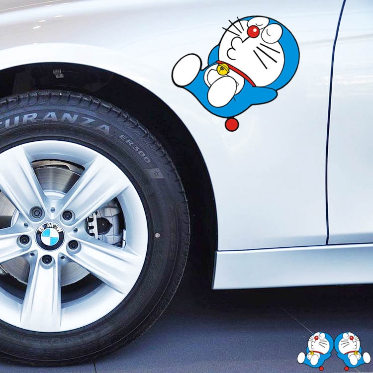 1 Pair/set Doraemon Car Sticker Cartoon Door Waterproof Car Sticker