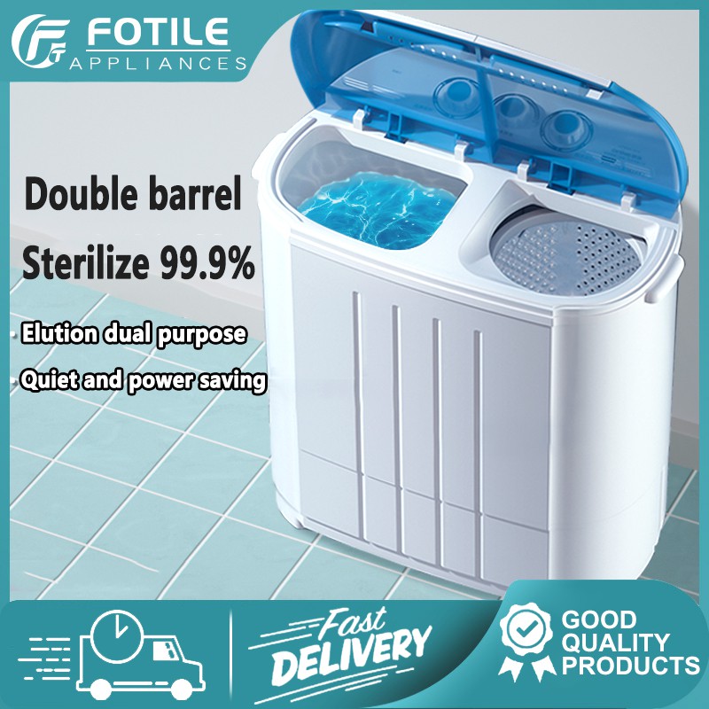 Spot secondFOTILE Topmounted washing machine, 2 water tanks, washing machine, capacity 6 kg
