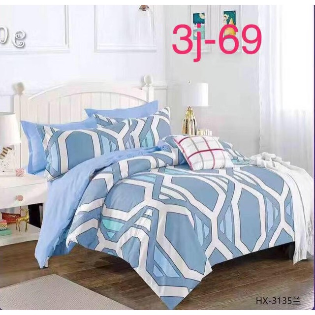 DOUBLE SIZE COTTON BED SHEETS SET ( 3in1 ) Shopee Philippines