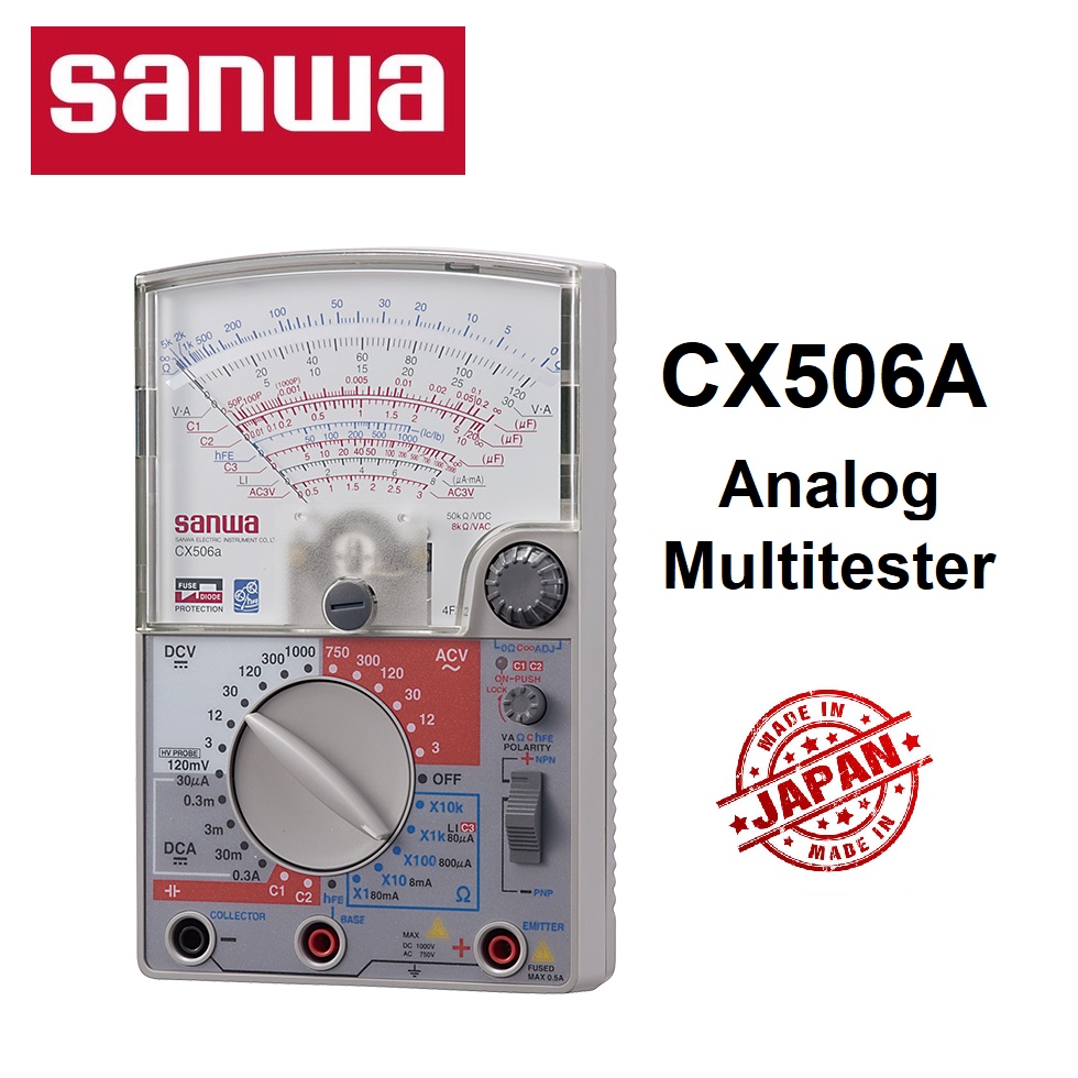 Sanwa CX506A Analog MultiTester MultiMeter Made in JAPAN Analogue