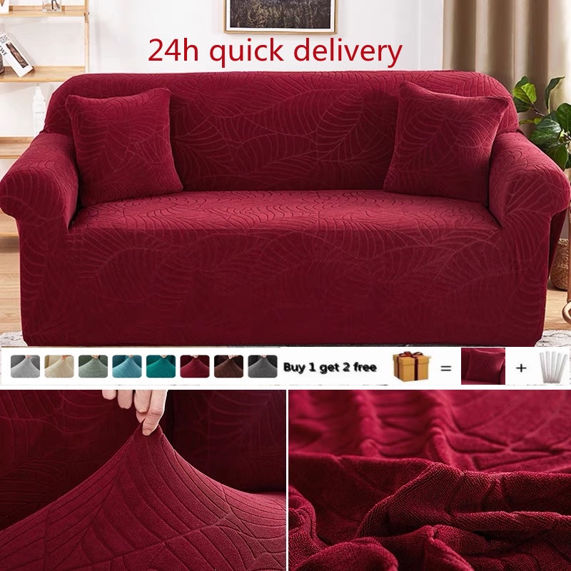 Universal Thick Embossed velvet Sofa Covers Elastic Stretch Slipcovers
