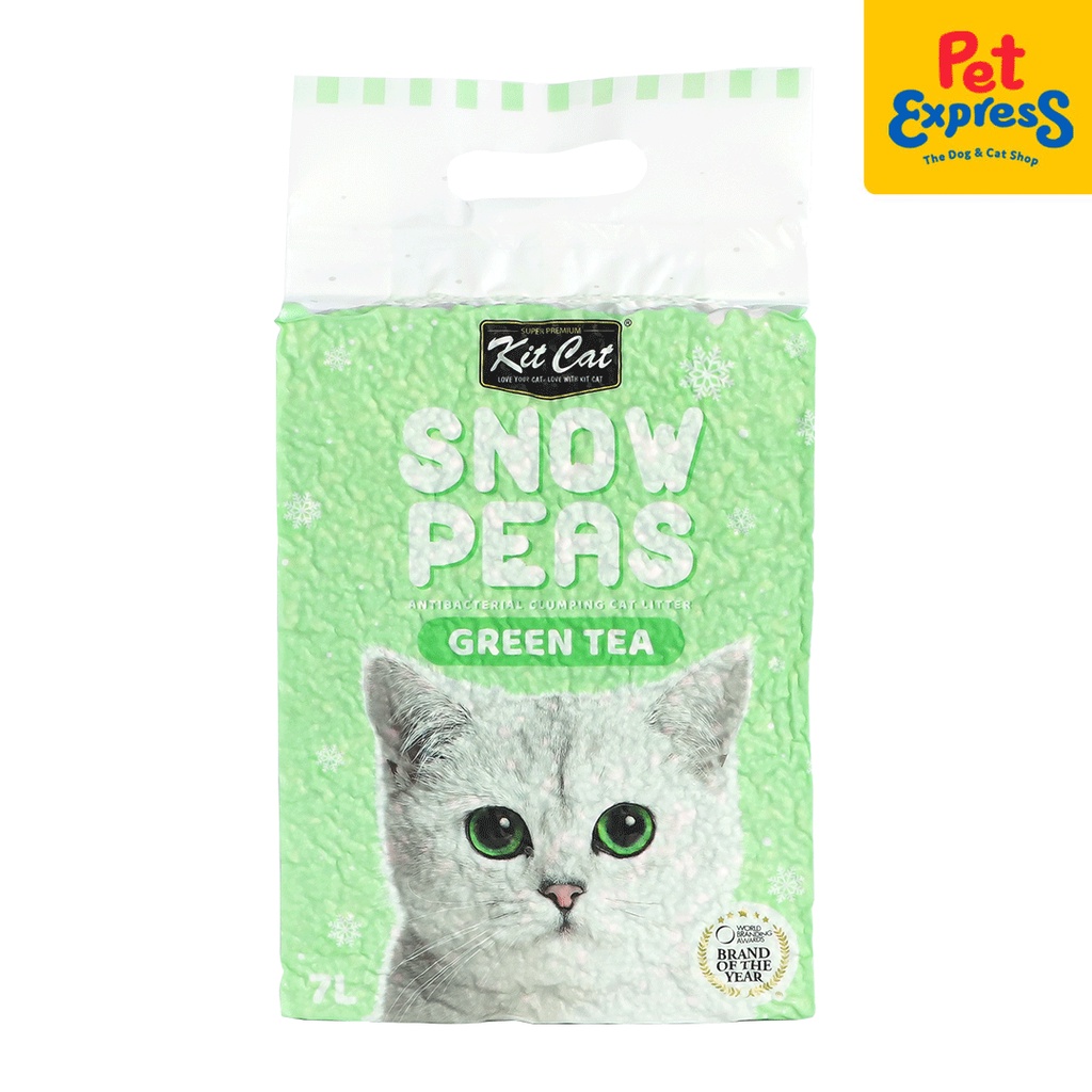 Kit Cat Snow Peas Green Tea Antibacterial Clumping Cat Litter 7L