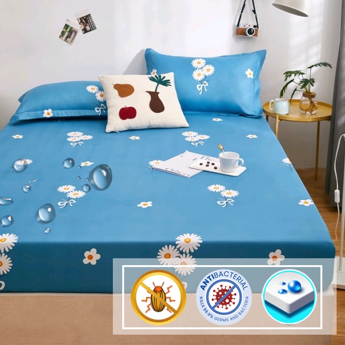 Waterproof Mattress Protector Fitted Sheet Queen/King Size Bed Sheet Mattress Topper Bed Sheet