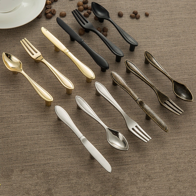 Creative Cutlery Furniture Handle Knife And Fork Spoon Black