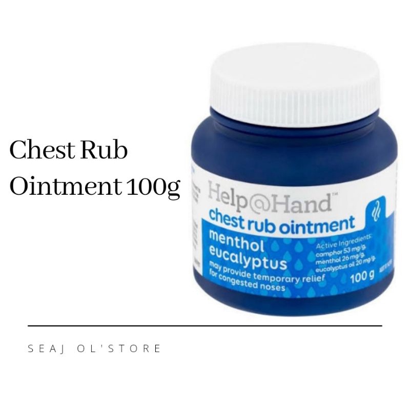 Chest Rub Ointment 100g Shopee Philippines