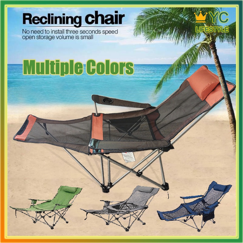 Outdoor folding chair bed fold recliner beach fishing leisure siesta