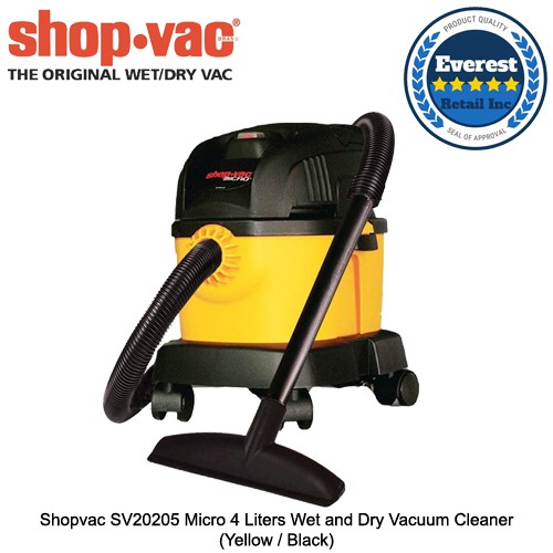 Shopvac SV20205 Micro 4 Liters Wet and Dry Vacuum Cleaner (Yellow