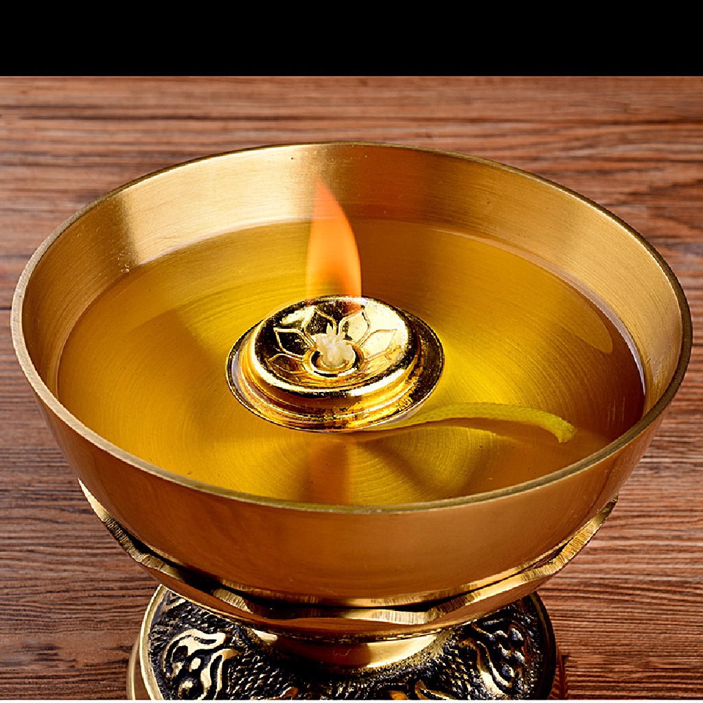 AmongSpring> 2Pcs Oil Lamp Floating Wick Holders Enshrine Supplies For