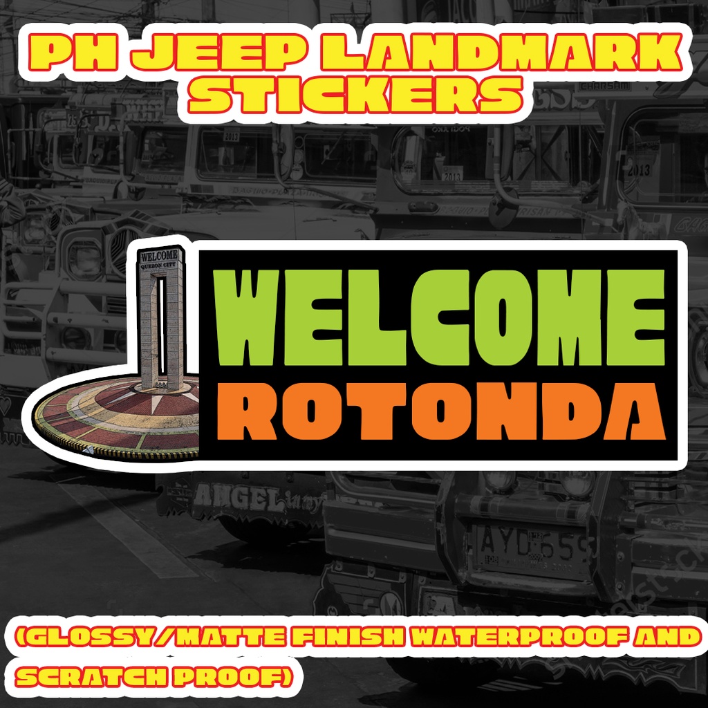 Jeepney Signage and Landmarks PREMIUM MATTE VINYL Stickers Waterproof