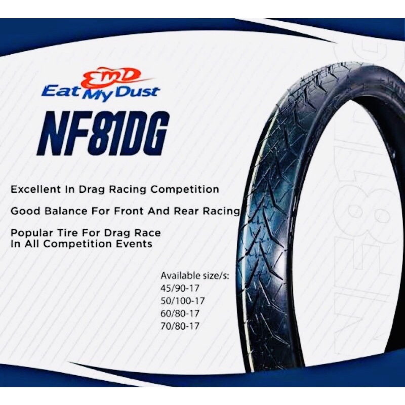 IRC Eat My Dust Tire Race Type 45/90x17 50/100x17 60/80x17 70/80x17 (tube type) Shopee Philippines