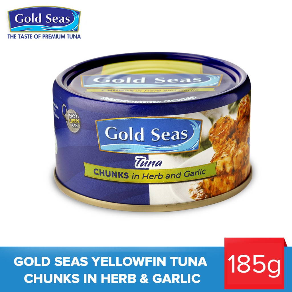 Gold Seas Tuna Chunks In Herb And Garlic 185g Shopee Philippines