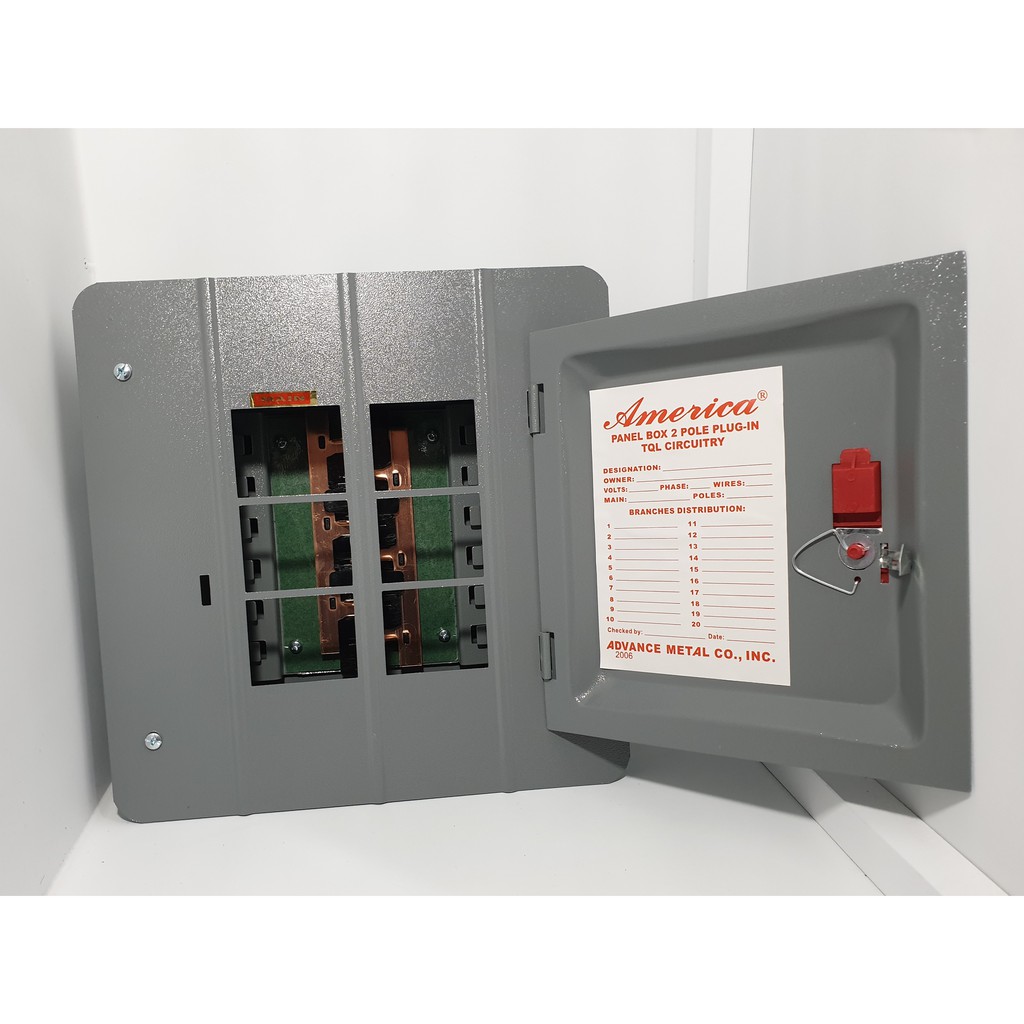Panel Box 6 Holes 4 Branches Plugin Original America Circuit Breaker