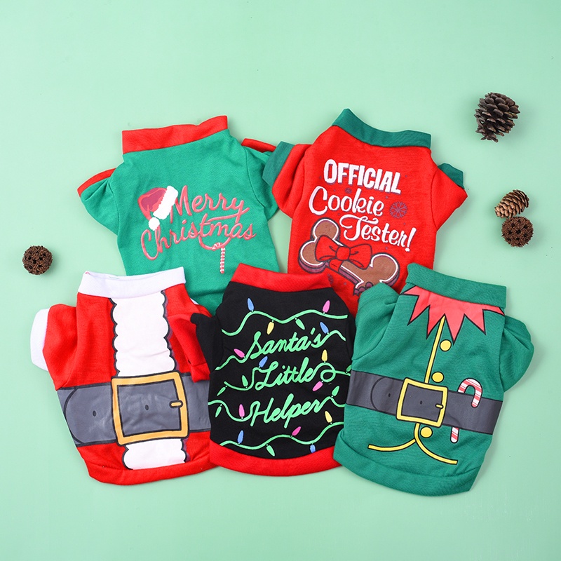 Winter Dog Christmas Clothes Cheap Pet Clothing For Small Dog Vest Shopee Philippines