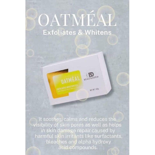 Beautederm Oatmeal Soap Antibacterial Soap for Sensitive skin (Eczema