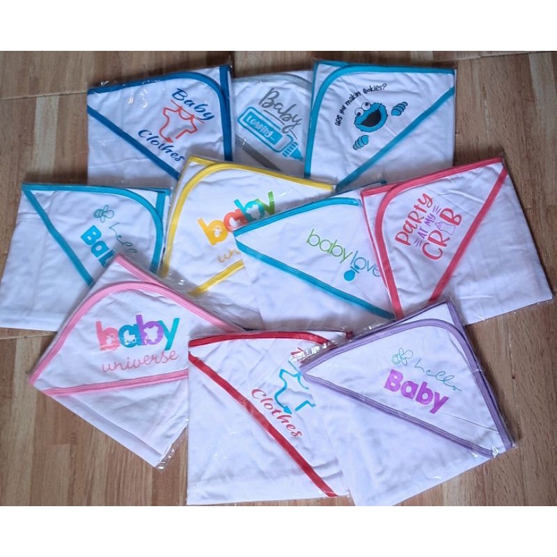 Receiving Blanket with Hood COTTON (2 layer Makapal) Shopee Philippines