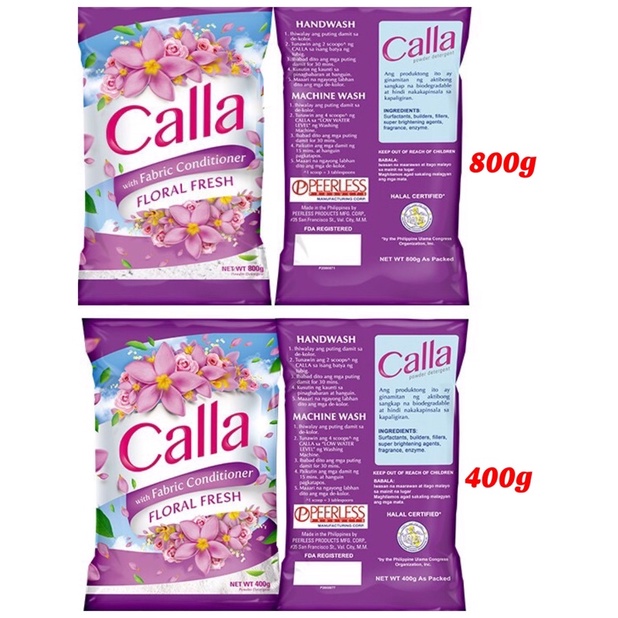 Calla Powder Detergent Floral Fresh 800g & 400g Shopee Philippines