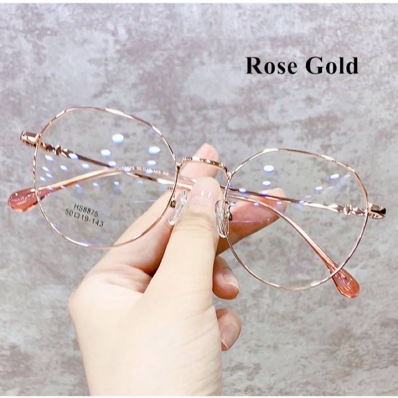 New Korean Anti Radiation Eyeglasses Round Metal Frame Eyeglasses Women