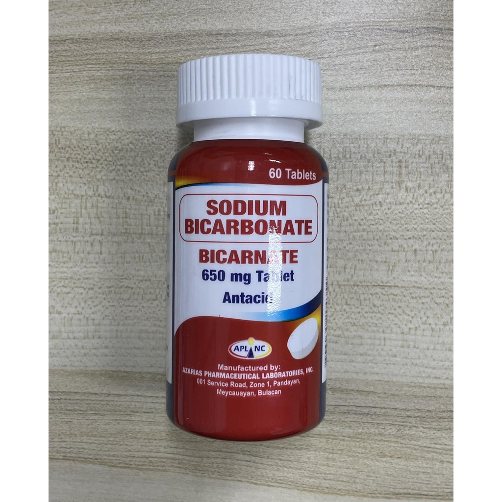 BICARNATE Sodium Bicarbonate 650mg ANTACIDS 60 Tablets Bottle Shopee