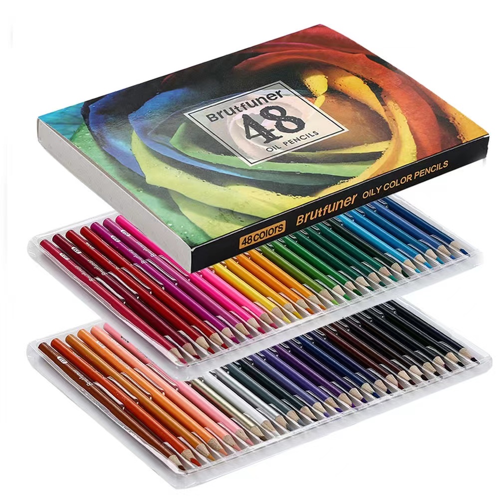 Brutfuner 48/72/120/180 Oil Color Pencil Set Artist Painting Sketch
