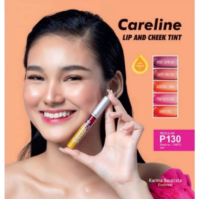 CARELINE LIP and CHEEK TINT Enriched with Vitamin E by Ever Bilena