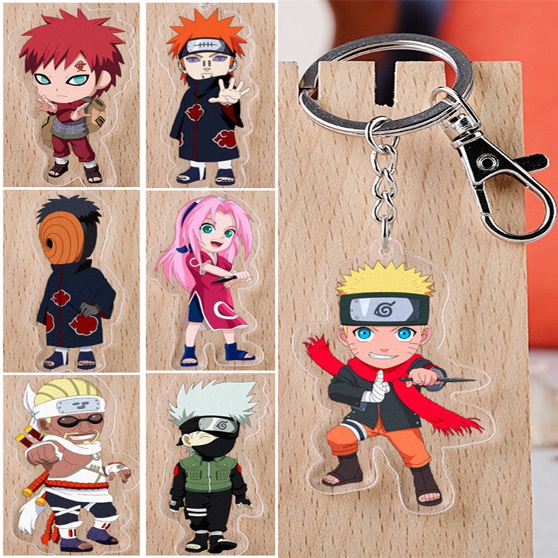 Anime Naruto Acrylic Keychain Keyring Collectible Souvenir Pendant