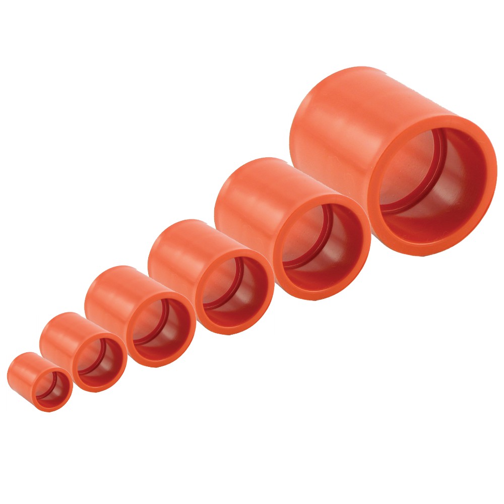 Poly PVC Orange Coupling 1/2" (20mm), 3/4" (25mm), 1" (32mm), 1 1/4