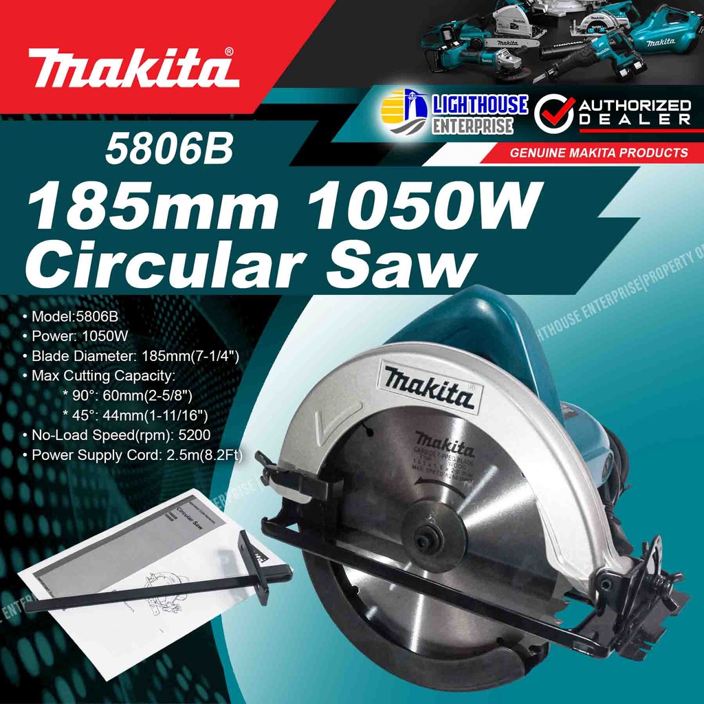 MAKITA 185mm 1050W Circular Saw (5806B) w/FREE 3M Meter *LIGHTHOUSE