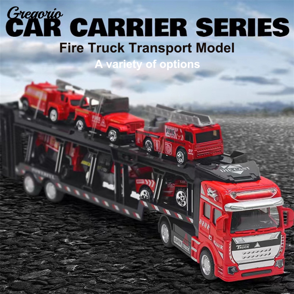 Gregorio 1 Set Kids Truck Toy Fire Truck Container Children Toy Car