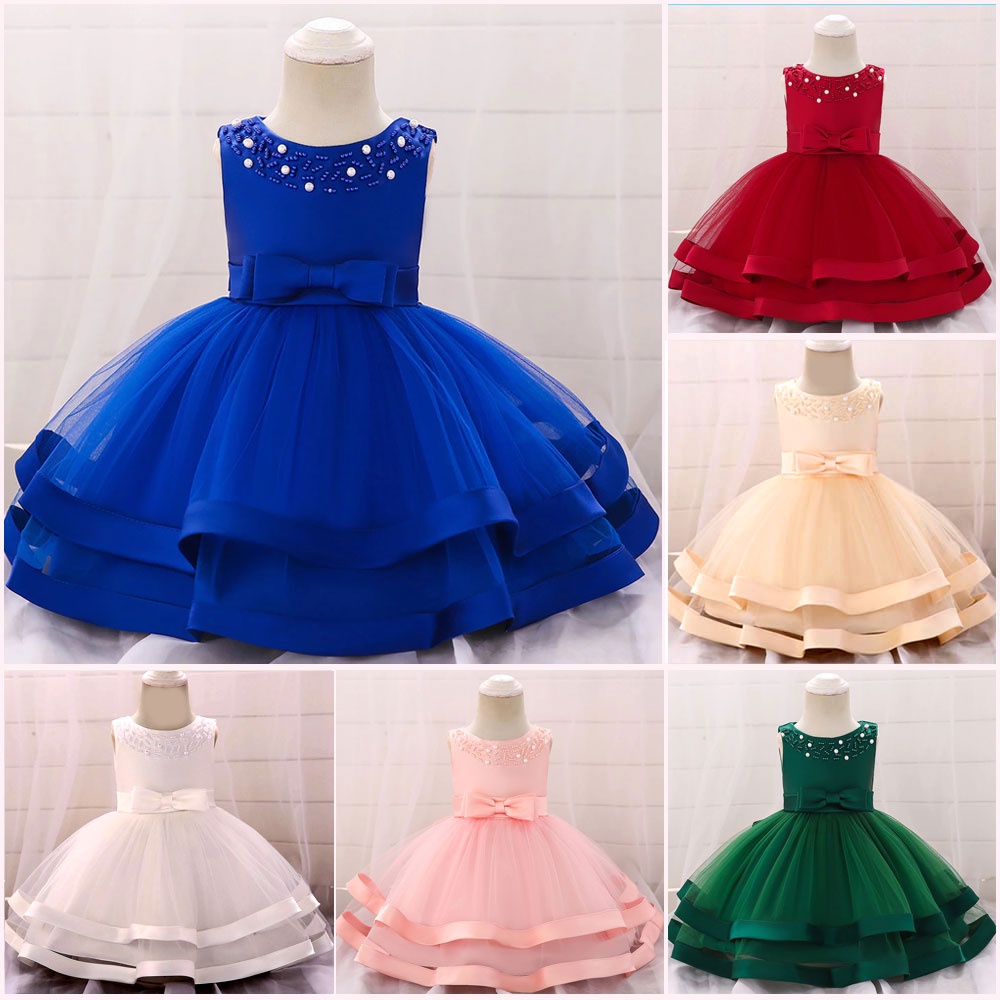 [Ships from Manila] 02 Layered Baby Birthday Dress Baby Party Dress