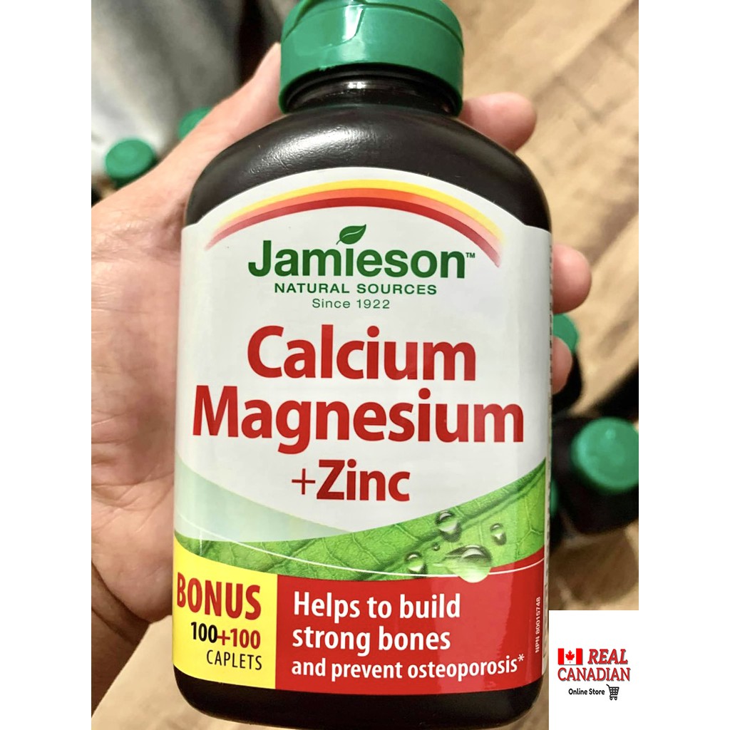 Jamieson Calcium Magnesium + Zinc, 200 Caplets from Canada Shopee