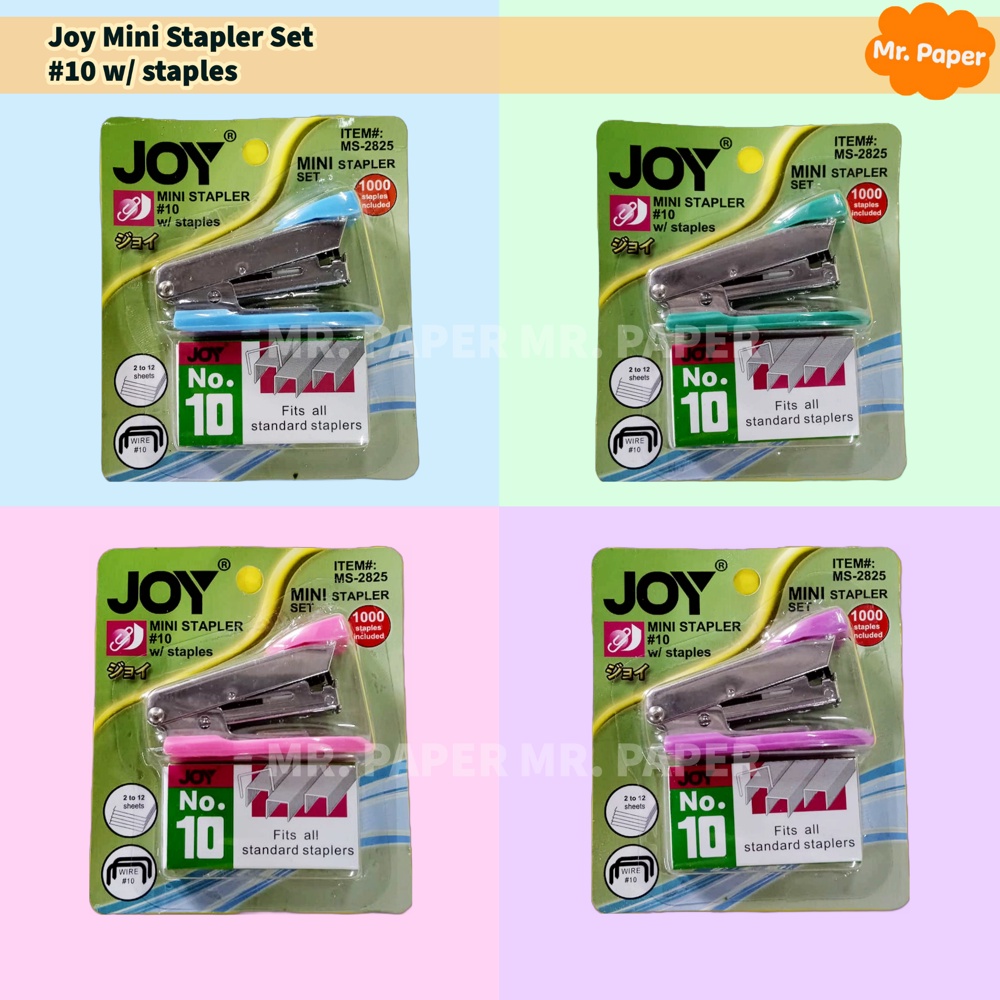 Joy Mini Stapler Set 10 Mr. Paper Shopee Philippines